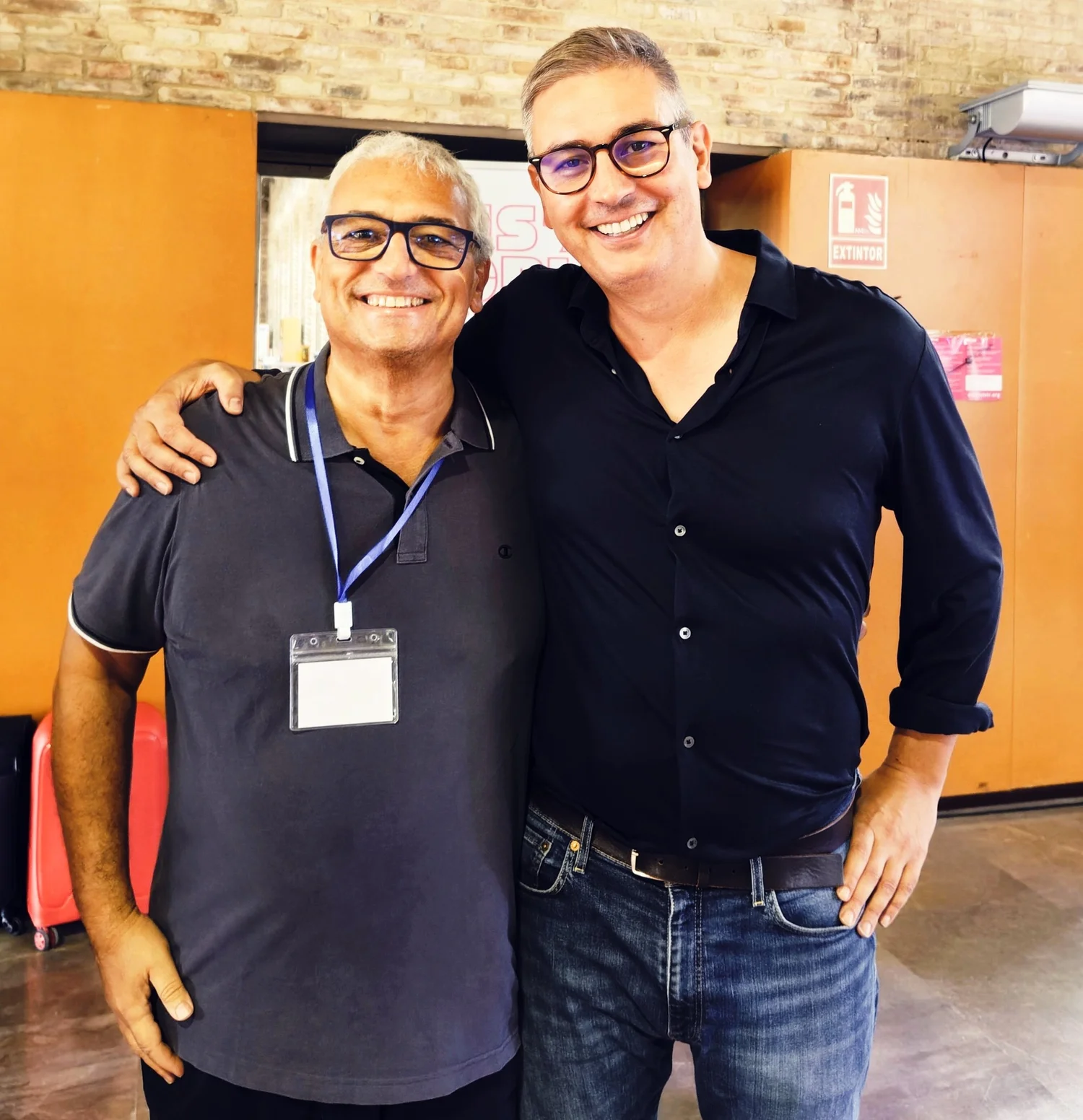 Rais Busom con Roger Domingo